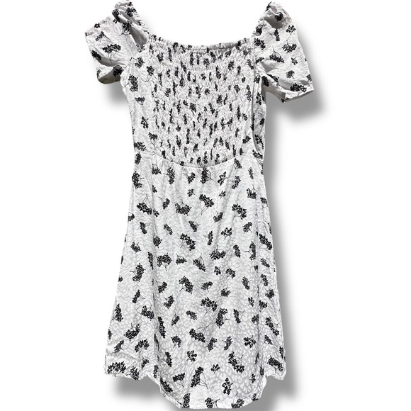 Maje Roseline Coquette Parisian Floral Smocked Back Square Neck Mini Dress Sz XS - Picture 12 of 13